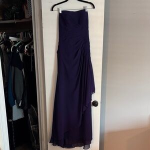 Vintage Purple Strapless Evening Gown- size 6